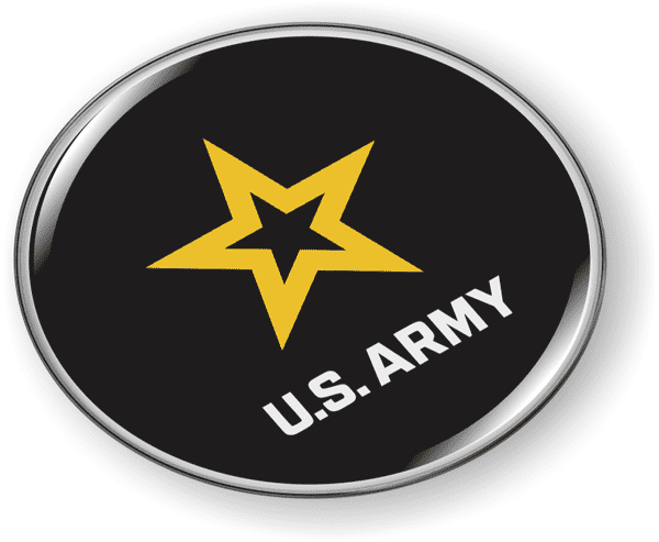 U.S. Army 3D Domed Emblem (Black)